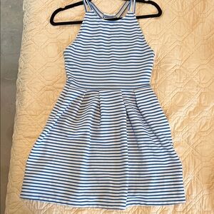 SO Striped Blue and White Mini Dress